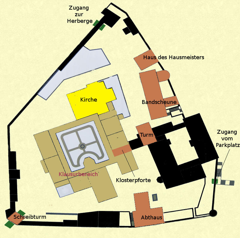 Plan des Klosters